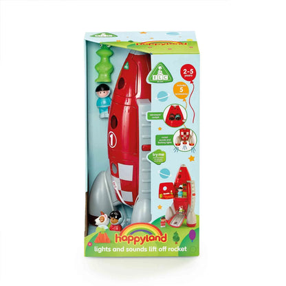 Early Learning Centre Happyland Lift-Off Rocket Lights & Sounds Playset