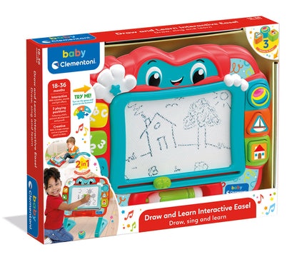 Clementoni Baby Interactive Draw & Learn Magnetic Drawing Board 18M+
