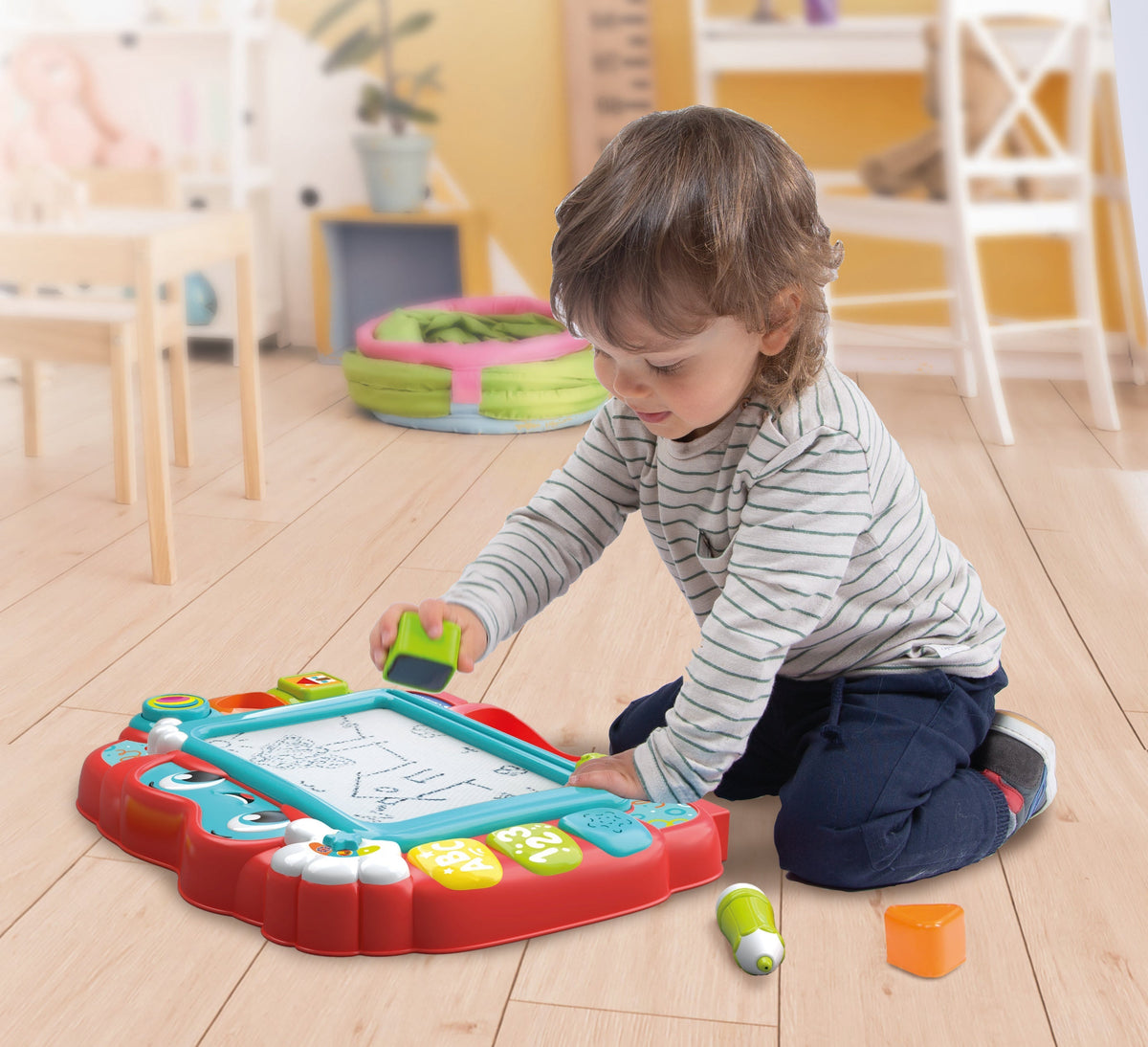 Clementoni Baby Interactive Draw & Learn Magnetic Drawing Board 18M+