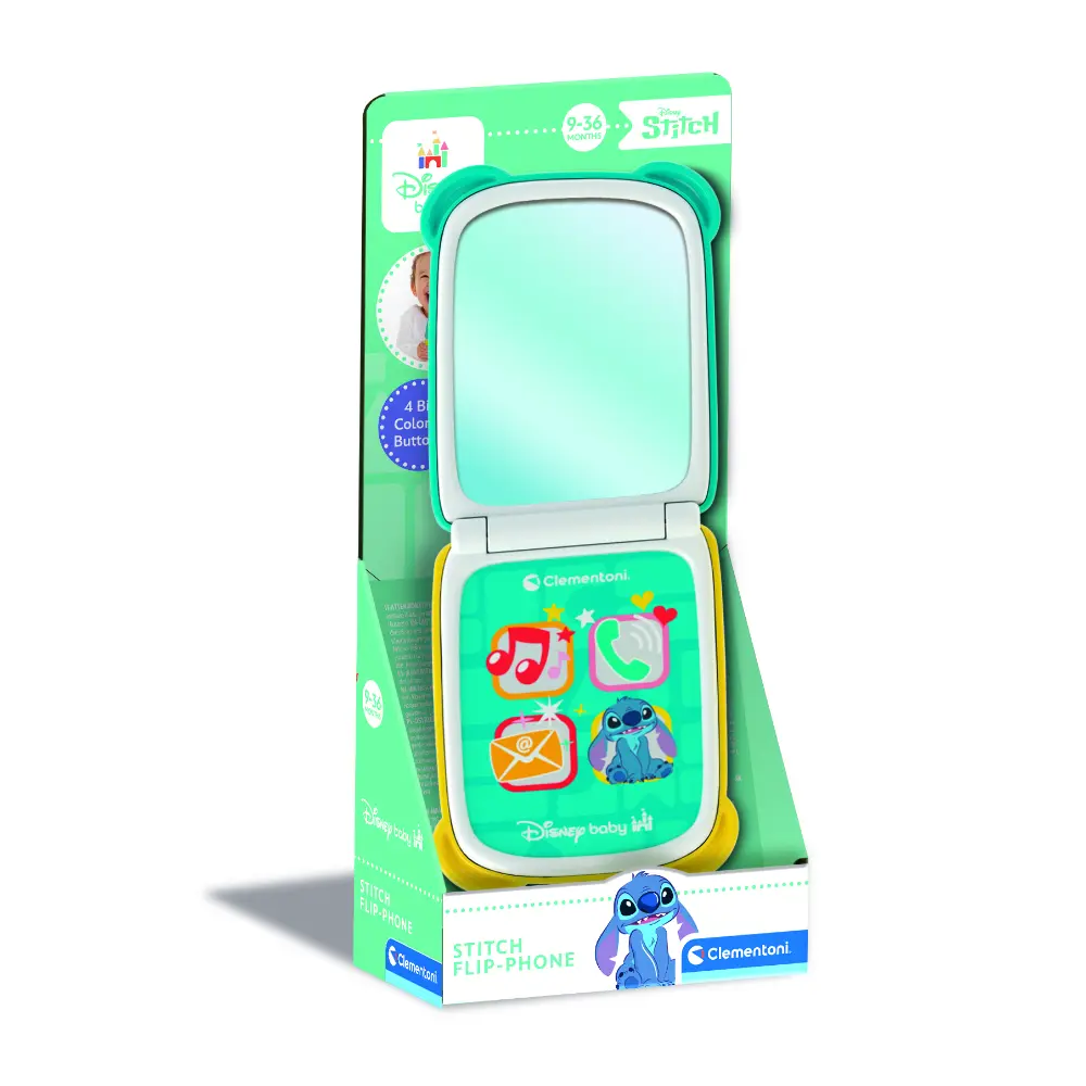 Disney Baby Stitch Flip Phone Battery-Operated