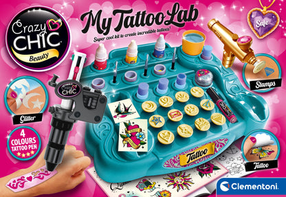 Clementoni Crazy Chic My Tattoo Lab DIY Temporary Tattoo Kit for Kids