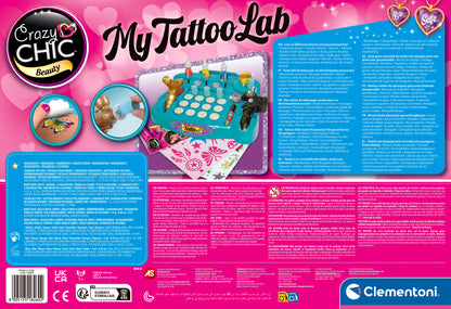 Clementoni Crazy Chic My Tattoo Lab DIY Temporary Tattoo Kit for Kids