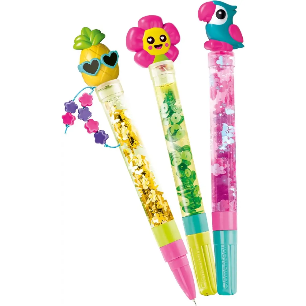 Clementoni Idea Tropical Pens 3-Piece Creative Pen Set for Kids