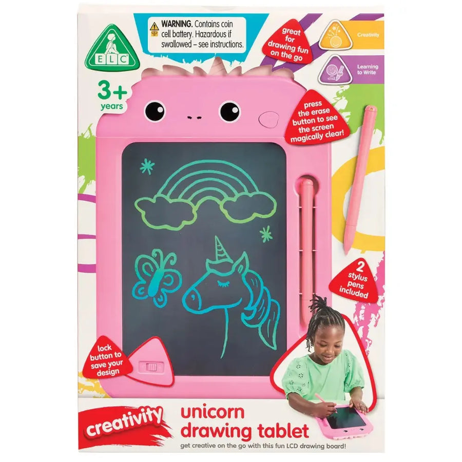 Early Learning Centre LCD Drawing Board Unicorn Battery-Operated