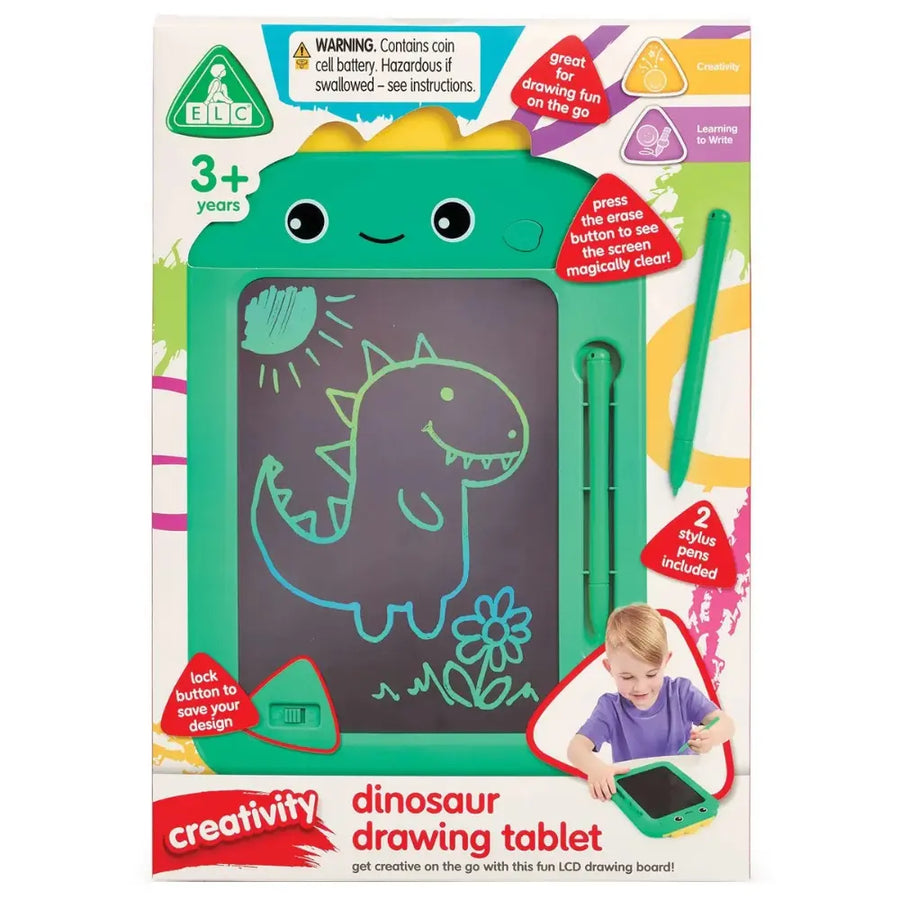 Early Learning Centre LCD Drawing Board Dinosaur Battery-Operated