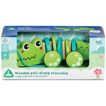 Early Learning Centre Wooden Pull-Along Crocodile Activity Toy