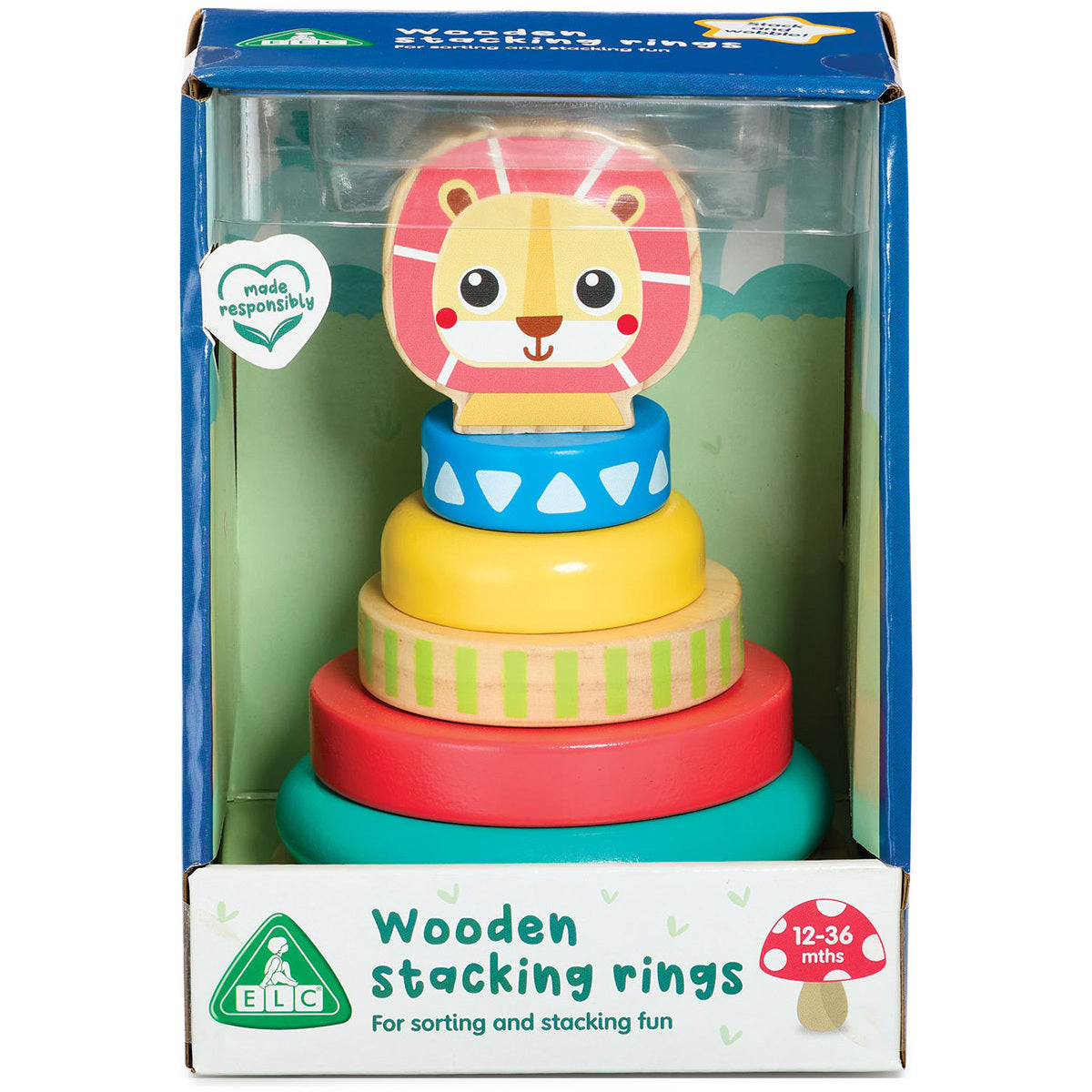 Early Learning Centre Wooden Lion Stacking Rings