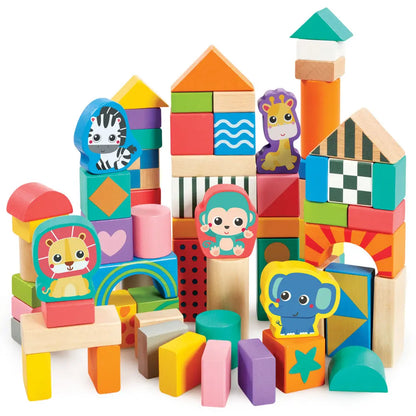 Early Learning Centre Wooden Tub Of Blocks