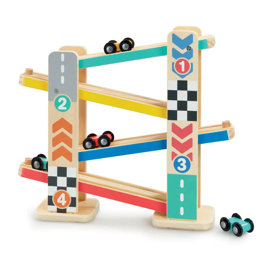 Early Learning Centre Wooden Click Clack Race Track Toy for Toddlers 1-3 Years