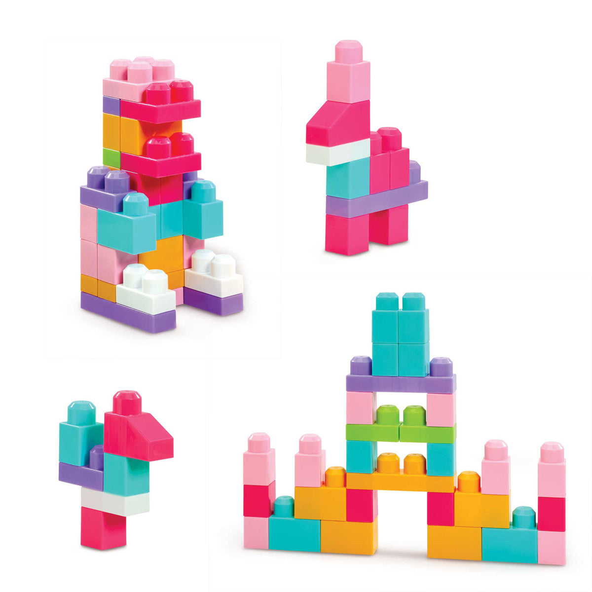 Early Learning Centre Little Builders Big Building Blocks Bag Pink 60-Piece