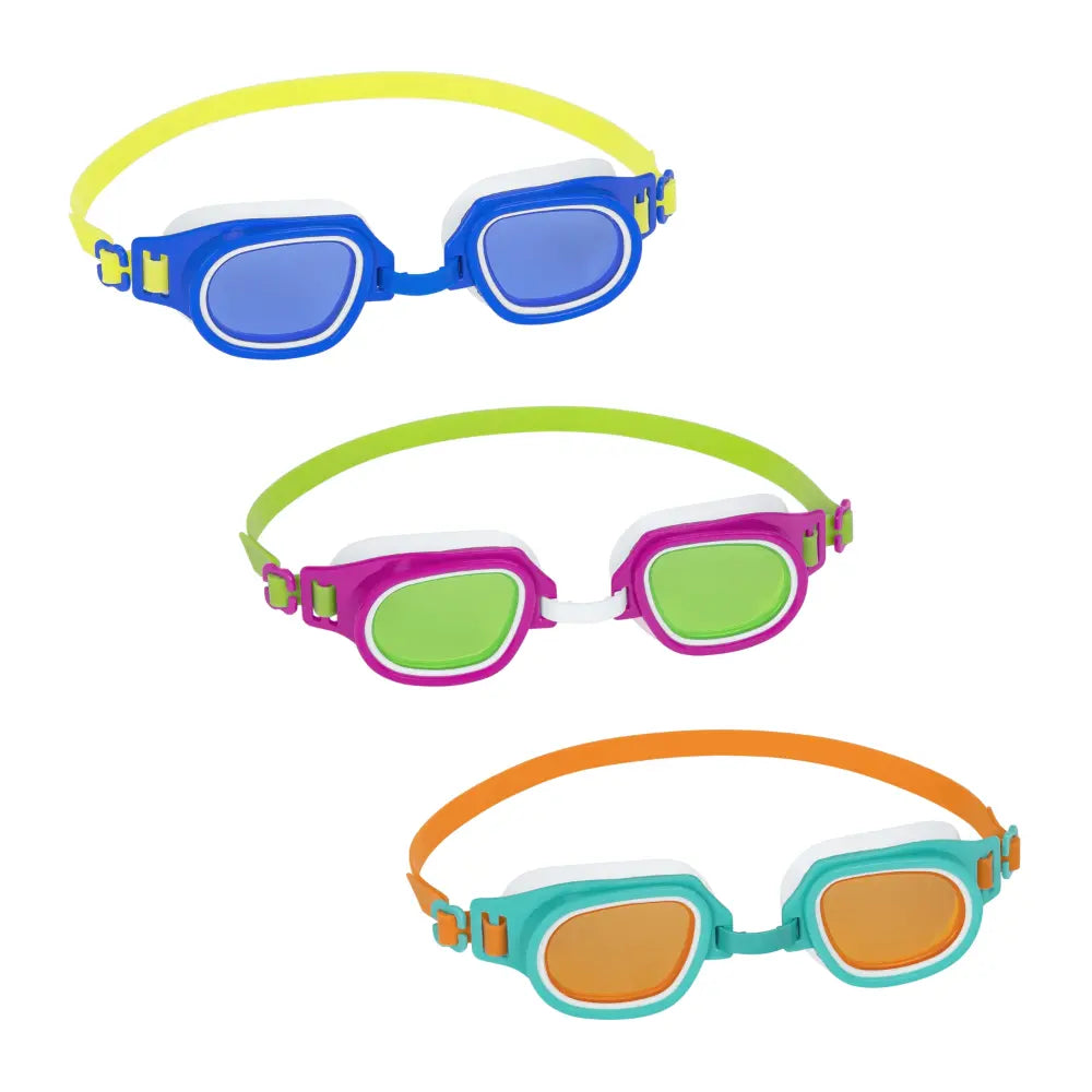 Bestway Hydroswim Lil Champ Goggles With UV Protective Coating, 100% Latex Free Assortment