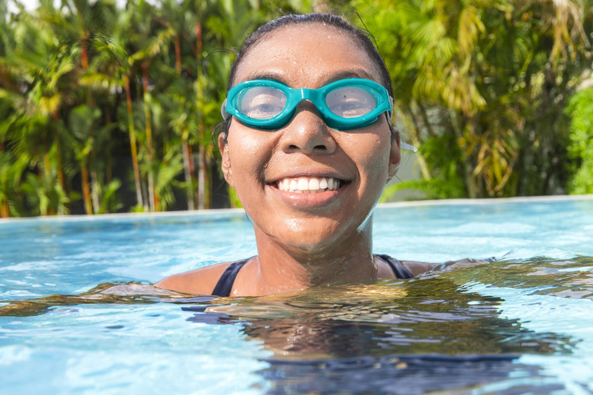 Bestway Hydro-Swim IX-1400 3-Piece Adult Swim Goggles with Adjustable Strap, Anti-Fog & UV Protection
