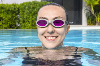 Bestway Hydro-Swim IX-1400 3-Piece Adult Swim Goggles with Adjustable Strap, Anti-Fog & UV Protection