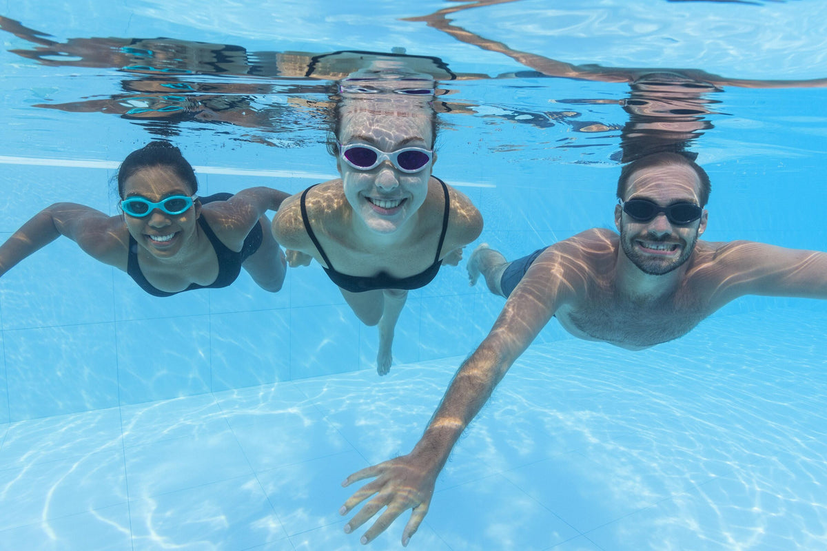 Bestway Hydro-Swim IX-1400 3-Piece Adult Swim Goggles with Adjustable Strap, Anti-Fog & UV Protection