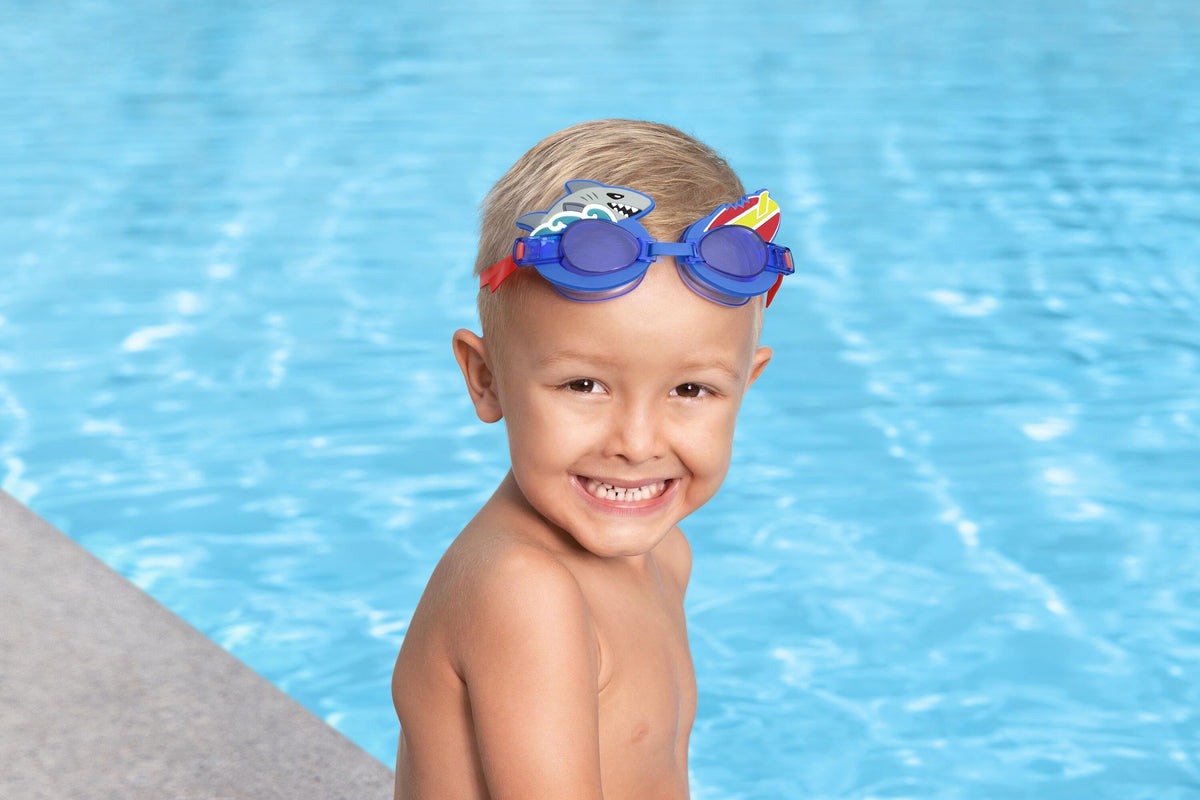 Bestway Character Swim Goggles Kids Adjustable, UV-Protective and Fun Designs Assortment