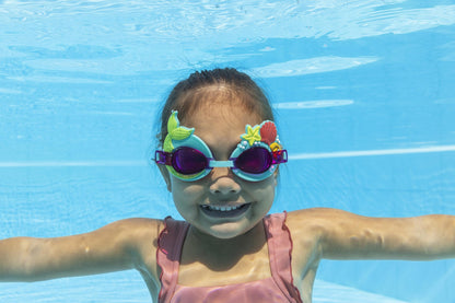 Bestway Character Swim Goggles Kids Adjustable, UV-Protective and Fun Designs Assortment
