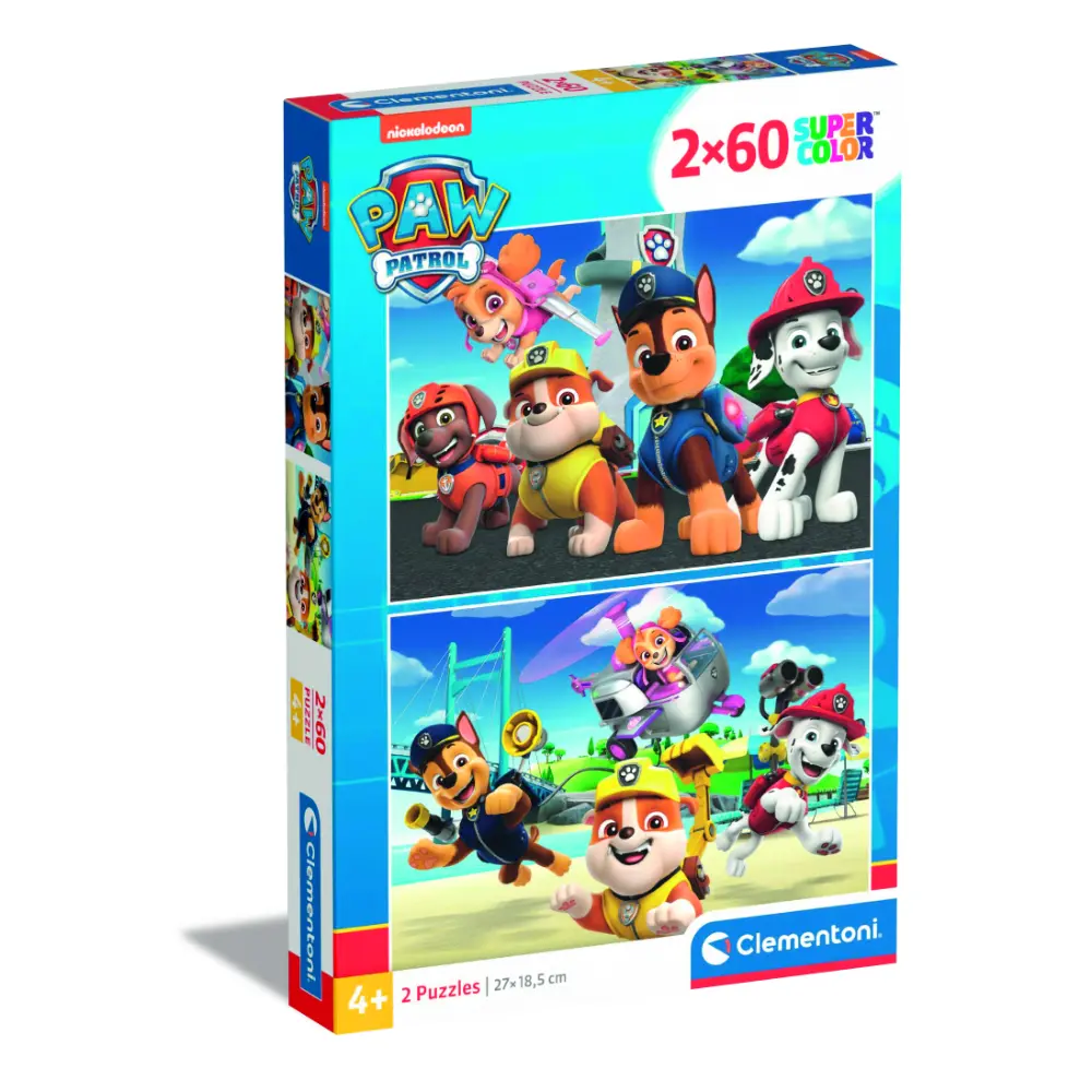 Clementoni Puzzle Paw Patrol Action 2x60-pieces