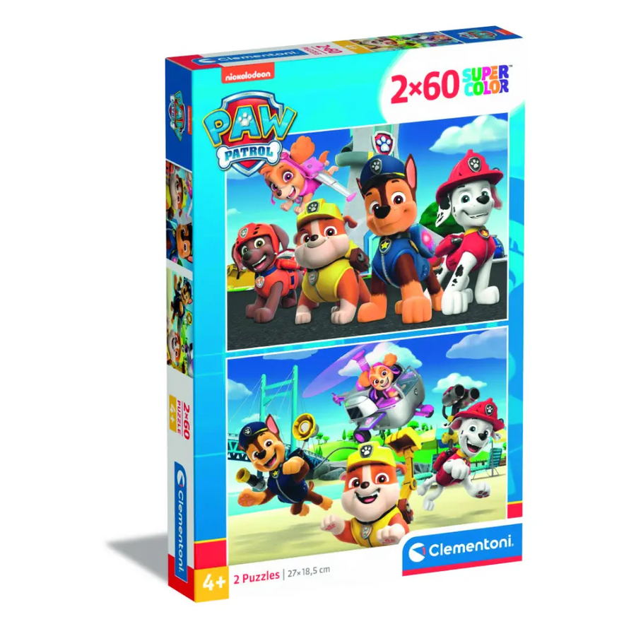Clementoni Puzzle Paw Patrol Action 2x60-pieces