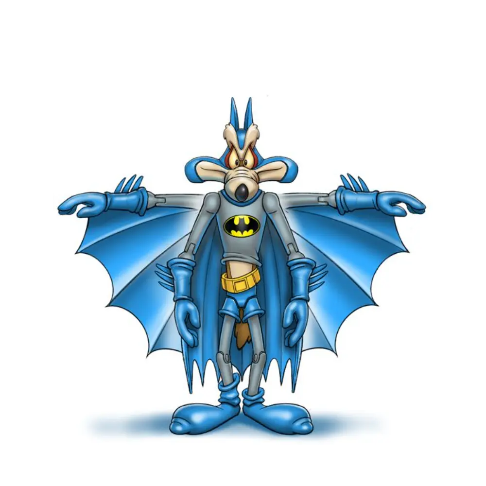 Warner Bros Mashup Figure Coyote as Batman 6 Inch
