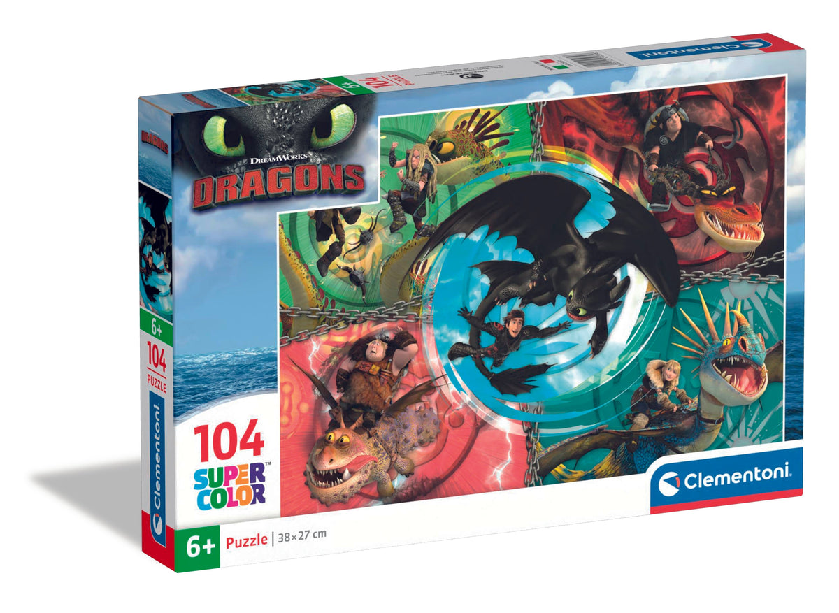Clementoni 104-Piece Puzzle Dragons Trainer