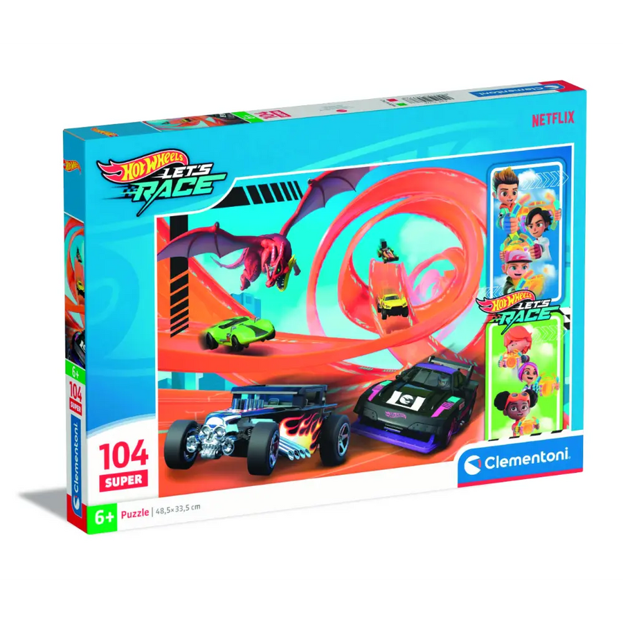 Clementoni Puzzle Hotwheels Loop Race 104-Piece