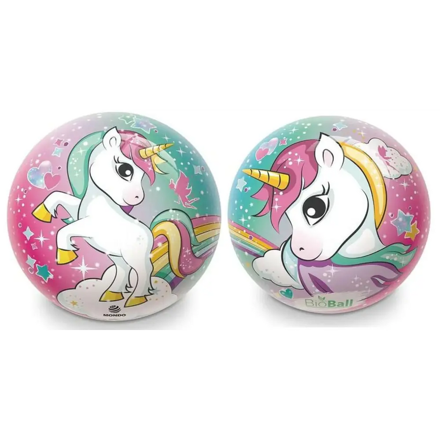 Mondo Eco Friendly Inflatable PVC Ball Unicorn 23cm I 3 Years Plus I Tear Resistant Material Child Friendly Material