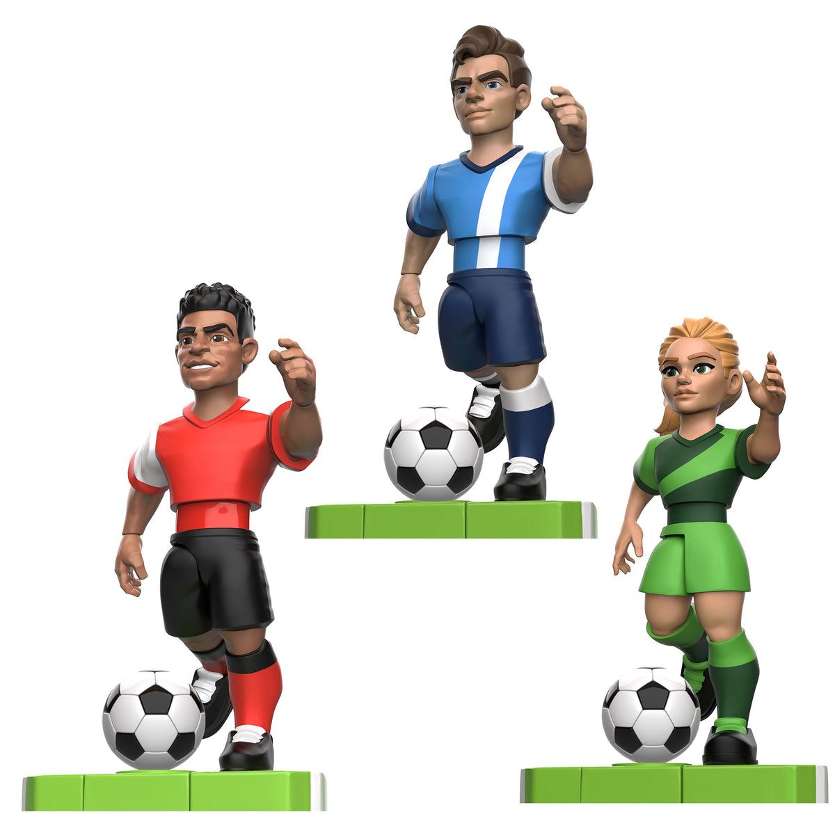 PowerShots 9 Inches Strike Sam Soccer Action Figure Playset