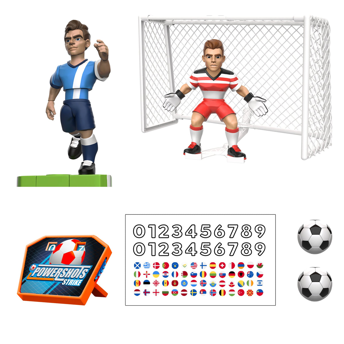 PowerShots 9 Inches Strike Sam Soccer Action Figure Playset