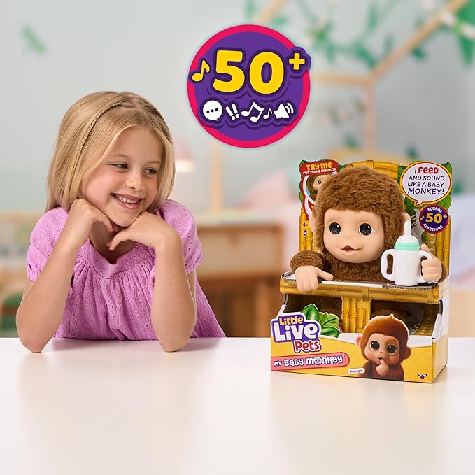 Littlelivepets Mb Monkey Plush Battery-Operated