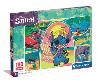 Clementoni Disney Stitch 180-Piece Puzzle for Kids 48.5 x 33.5 cm