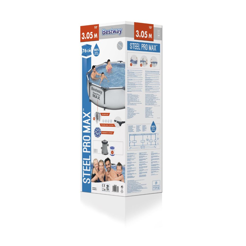 Bestway Steel Pro MAX Round Above Ground Pool Set - 305x76cm