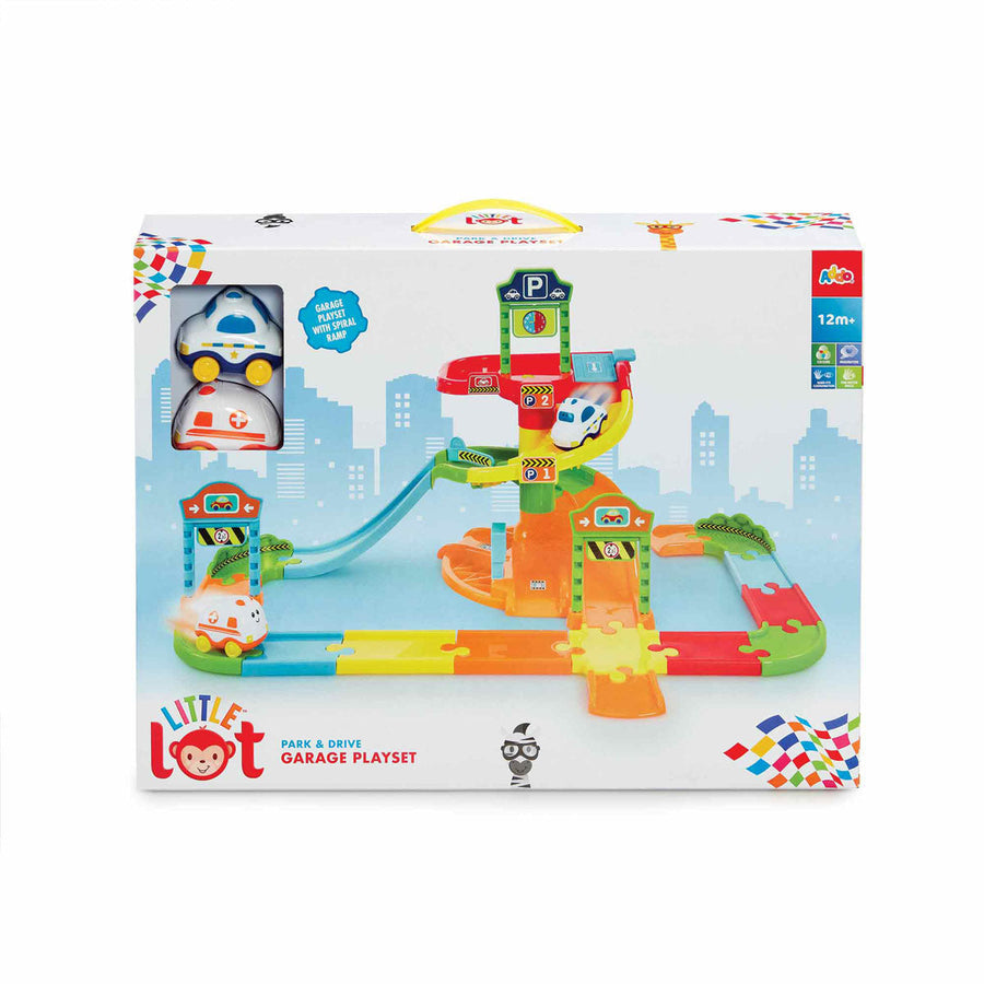 Little Lot Park & Drive Garage Vehicle Playset for Toddlers