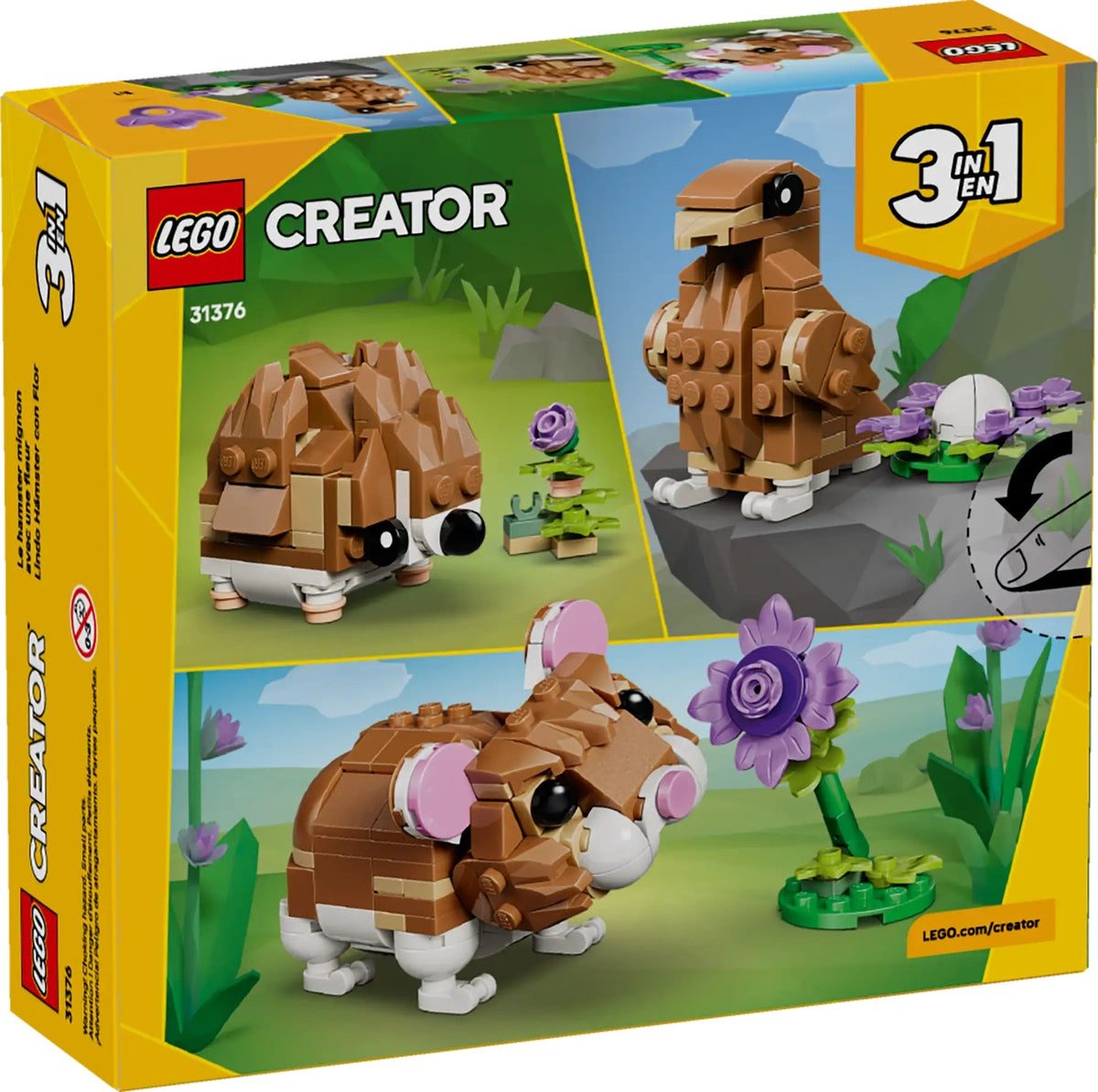 Lego Creator Cute Hamster With A Flower