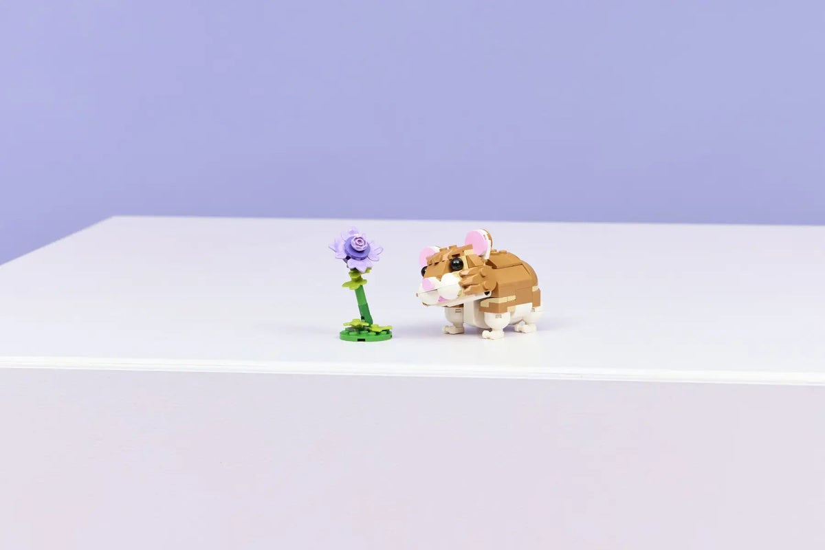 Lego Creator Cute Hamster With A Flower