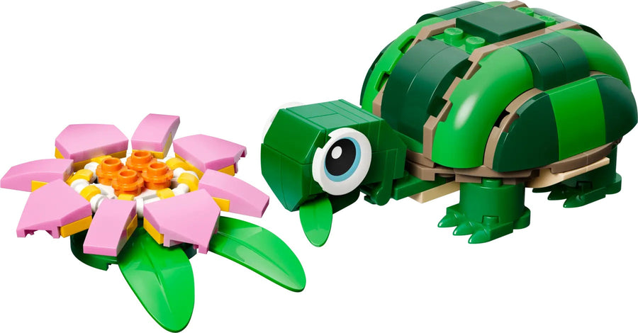 Lego Creator Turtle with Water Lily Flower Nature Themed Building Set