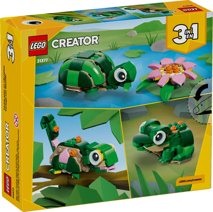 Lego Creator Turtle with Water Lily Flower Nature Themed Building Set