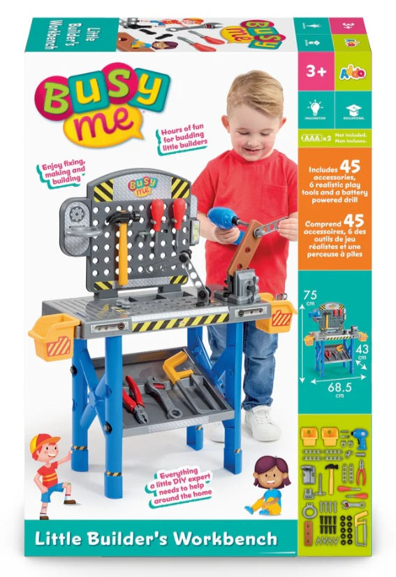 Busy Me Little Builders Workbench Battery-Operated