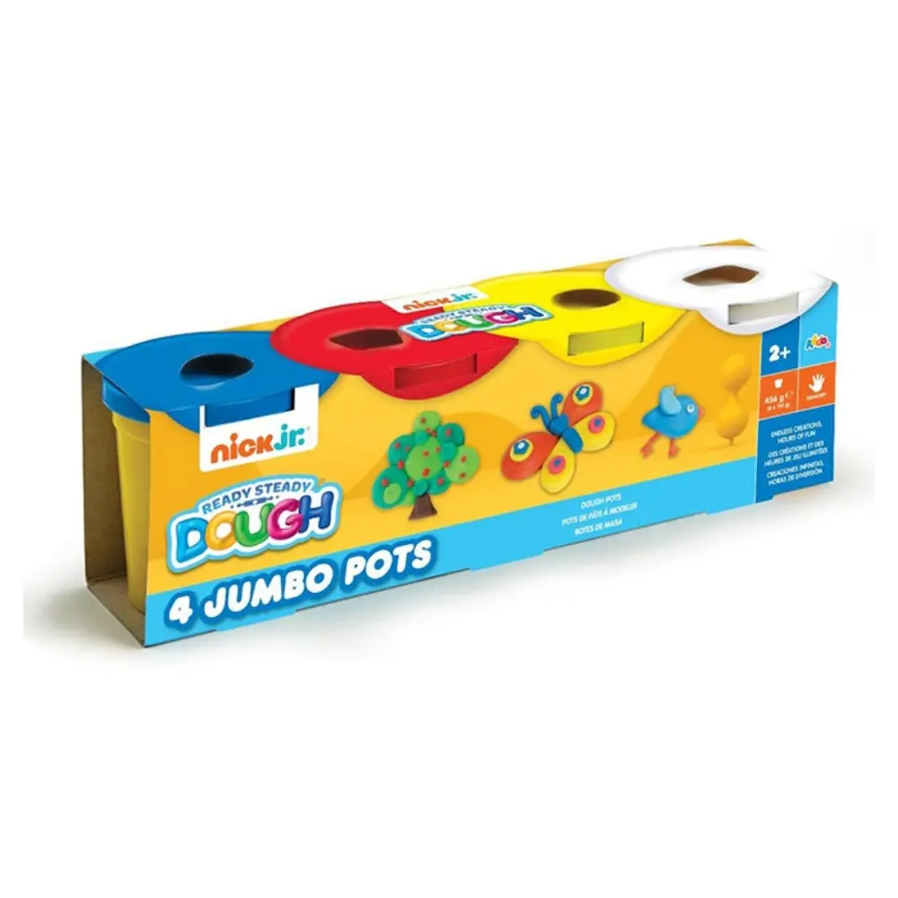 Ready Steady Dough Nickelodeon 4 Pack Jumbo Pots