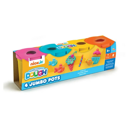 Ready Steady Dough Nickelodeon 4 Pack Jumbo Pots