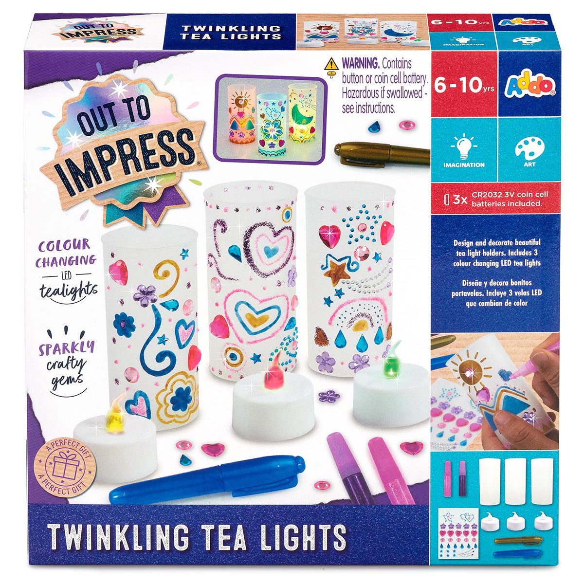 ADDO Out To Impress Twinkly Tea Lights Toys Sets for Kids