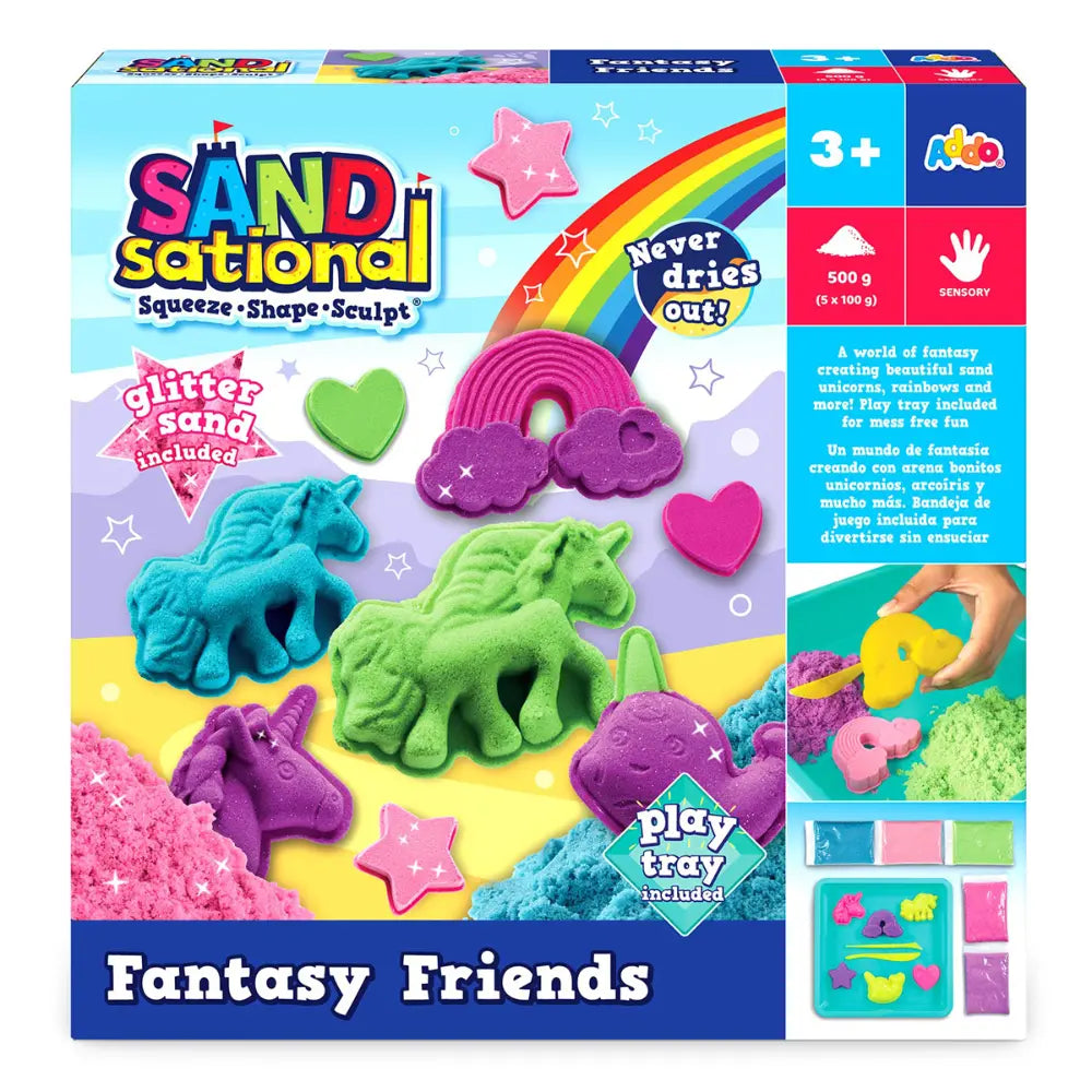 ADDO Sandsational Arts & Crafts Fantasy Friends with Colourful Sand 500g