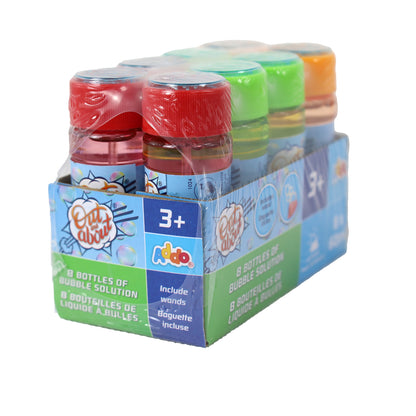 Addo Out and About Bubble Solution - 8 Pack of 60ml Portable Refills (480ml Total)