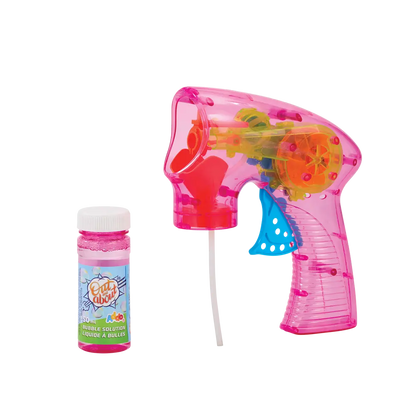 Addo Out and About Light Up Bubble Blaster - Motorized LED Bubble Blower with Solution