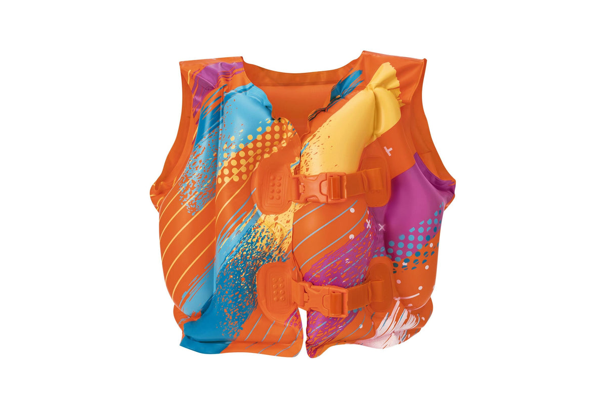 Bestway Kids SwimSafe Colorify ToughLite Vest Inflatable Swim Gear 41x30 cm
