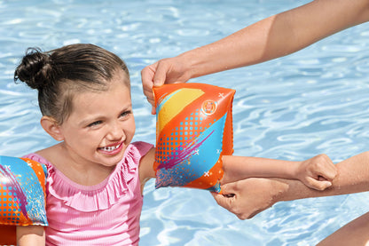 Bestway Inflatable Colorify ToughLite Armbands Kids Swim Gear S/M 25x15cm