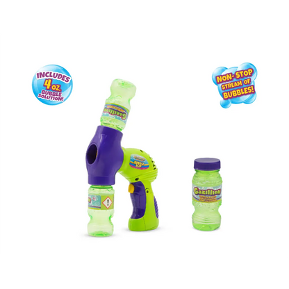 Gazillion Bubbles Bubble Flip - Handheld Continuous Bubble Blaster with 4oz Solution