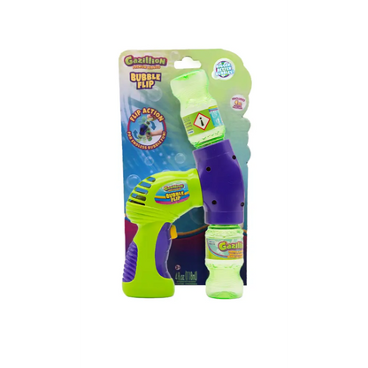 Gazillion Bubbles Bubble Flip - Handheld Continuous Bubble Blaster with 4oz Solution