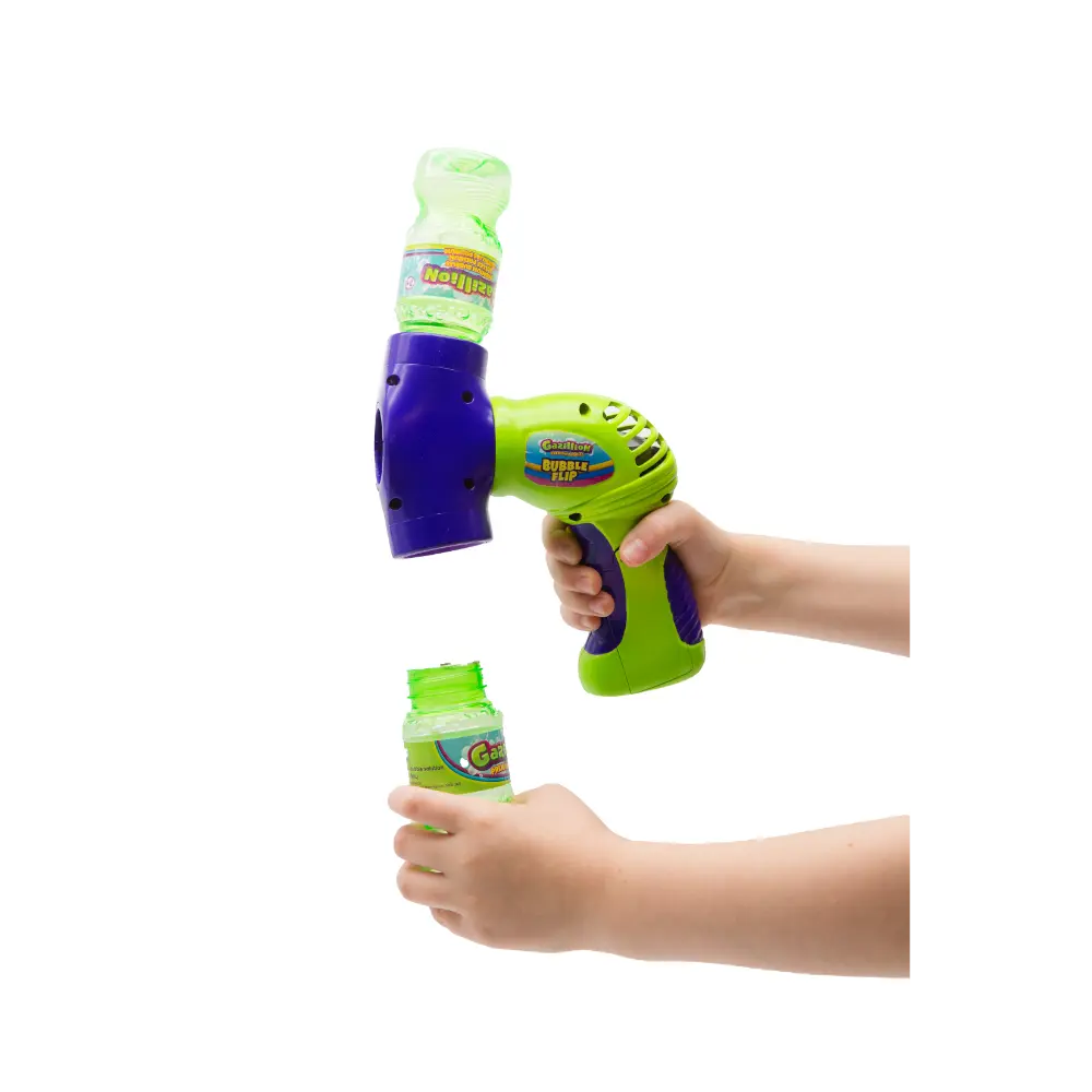 Gazillion Bubbles Bubble Flip - Handheld Continuous Bubble Blaster with 4oz Solution
