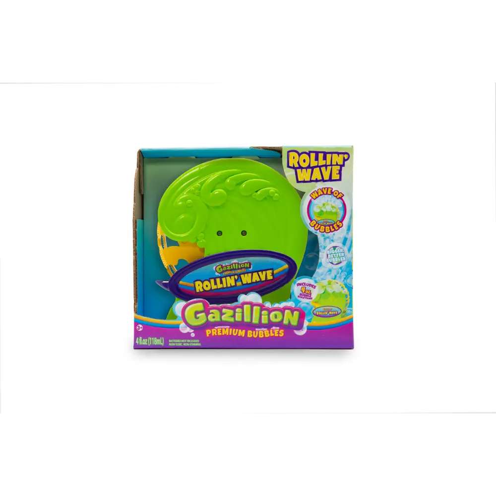 Gazillion Bubbles Rollin' Wave - High Performance Automatic Bubble Machine with 4oz Solution