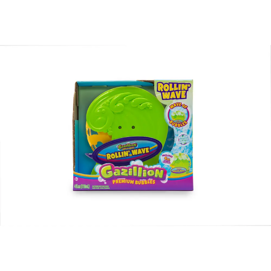 Gazillion Bubbles Rollin' Wave - High Performance Automatic Bubble Machine with 4oz Solution